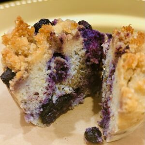 Keto Vanilla Blueberries Muffins Dairy-Free